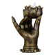 thumbnail image 2 of Resina Buda con forma de mano con forma de vela de vela de tealight Soporte de vela de la luz de la vela Decoración de la decoración de la oficina de Cobre Baoblaze Tenedor de vela de Buda, 2 of 8