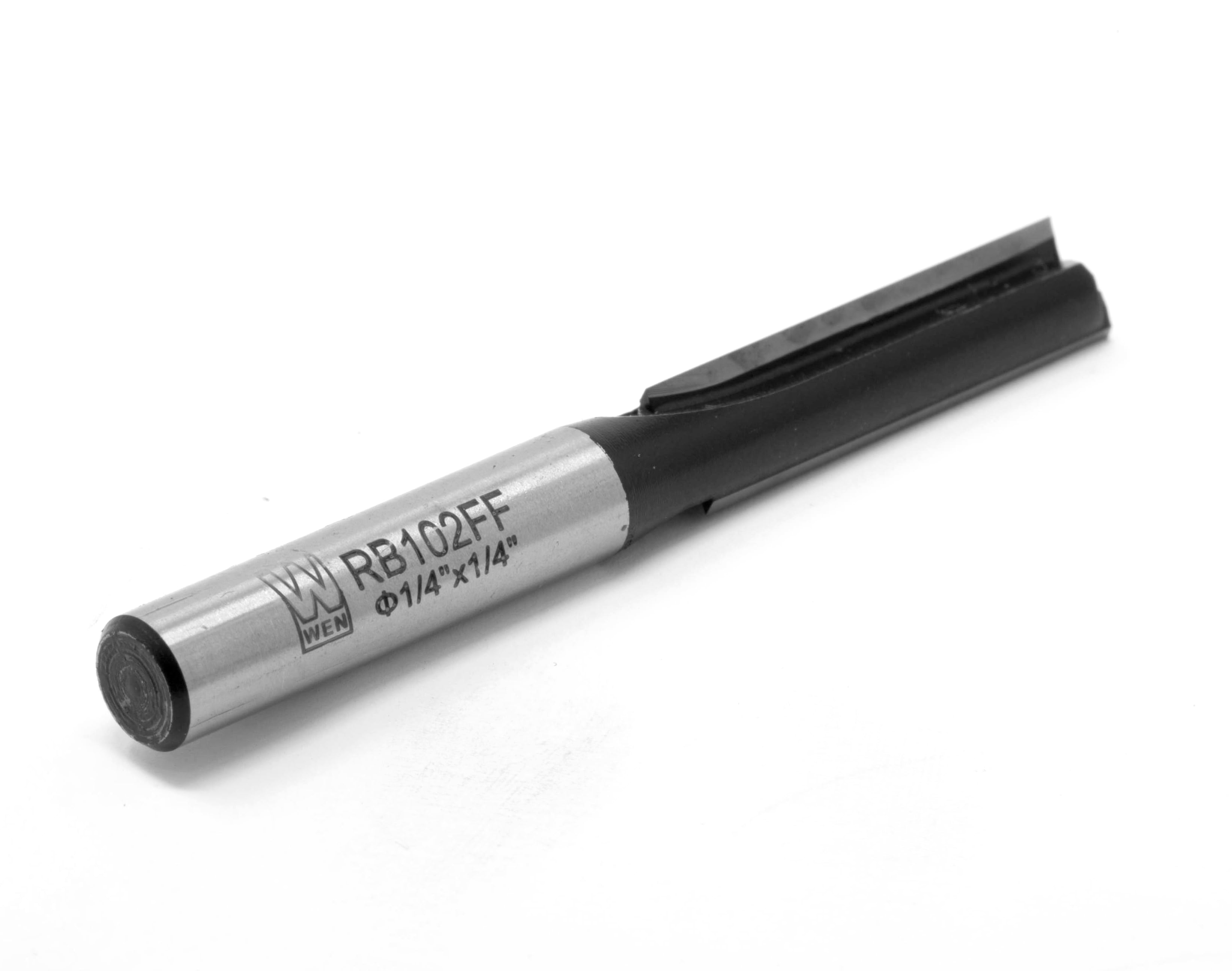 WEN 1/4 in. Straight 2-Flute Carbide-Tipped Router Bit with 1/4 in. Shank and 1 in. Cutting Length