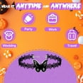 thumbnail image 5 of DESIGNICE Goth Accessories,Lace Butterfly Black Necklaces for Women,Polyester Goth Necklace,For Women Halloween Daily Use,Style3, 5 of 7