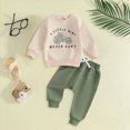 thumbnail image 2 of NOLDARES Infant Toddler Baby Boy Clothes 2pcs Long Sleeve Sweatshirt Tops T-Shirt Pocket Joggers Pants Cartoon Graphic Outfits Clothing Set(Green,2-3 Y), 2 of 6