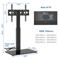 thumbnail image 4 of RTVR Modern Tall Floor TV Swivel Stand for Screens up to 70 inch, with Power Strip Surge Protector Apple TV Roku Ultra Mount, 4 of 11
