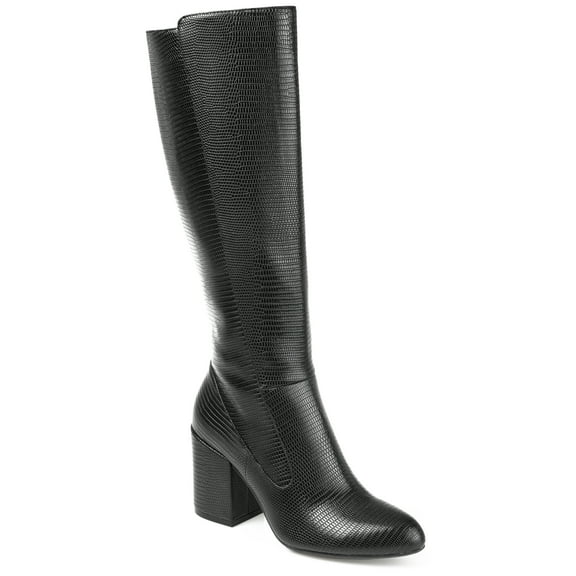 Journee Womens Tavia Wide Calf Block Heel Knee High Boots