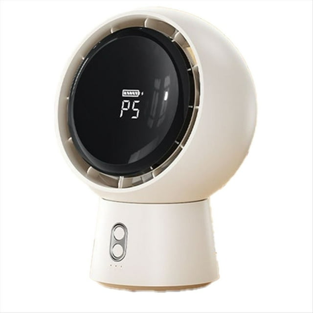 Mini Ventilador Portátil de Circulación de Aire Sin Aspas, Recargable por USB, Batería de 5000 MAh, Ventilador de Mesa Inalámbrico para el Hogar con 5 Engranajes ()