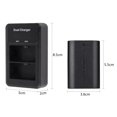 thumbnail image 7 of Kit LP E6 E6N Battery And Charger Kit 2pcs 7.4V 2650mAh Battery With 1pc LED2 LPE6 Dual Channel Camera Battery Charger USB Port LED Screen Display Replacement For 5D  II/III/IV, 7 of 7