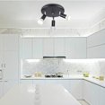 thumbnail image 2 of ziyahi 3 Way Round Plate Ceiling Cabinet Rotatable LED Light Bulbs Home Lighting No Bulb Black Warm White Light, 2 of 6