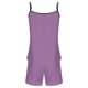thumbnail image 4 of Sexy Pijama Conjunto para las Mujeres Gradiente Eslinga sin Mangas Tanque Empalme Pantalones Cortos Casual Pijamas Conjunto, Poliéster, 4 of 5