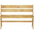 thumbnail image 4 of Furinno Tioman Outdoor Durable Pine Wood Bench - Brown, 4 of 5
