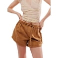 thumbnail image 2 of Yunliwuli Women Shorts, Elastic Waist Tie-up Solid Summer Casual Shorts Streetwear for Daily, 2 of 9