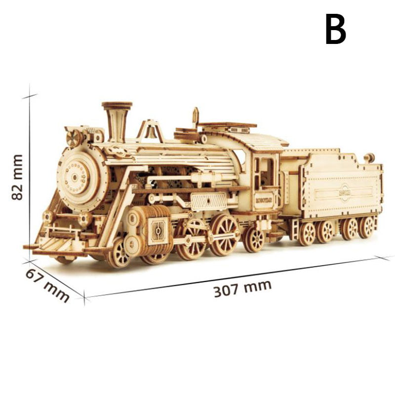 Passenger Carriage kit for wooden Steam Train wood craft laser cut diy assembly 