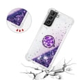 thumbnail image 5 of Funda para Samsung Galaxy S21 Plus 5G con Brillo Líquido Flotante, Purpurina, Parachoques y Anillo Giratorio Soporte, 5 of 5