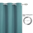 thumbnail image 3 of Unique Bargains Blockout Window Darkening Gorgeous Grommet Curtain Panels Set of 2 Blue 42" x 84", 3 of 8