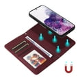 thumbnail image 2 of for Samsung Galaxy S20 FE Removable Wallet Case, Premium PU Leather Flip Cover with [RFID Blocking][ Detachable Card Holder][Stand Function][Wrist Strap] Shockproof Protectove Phone Cover,Winered, 2 of 10
