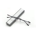 thumbnail image 3 of Newbee Fashion-Portable Compact Reading Glasses in Aluminum Case Metal Rectangle Rimless Reading Glasses Super Lightweight Reader Slim Design Comfort Fit for Men&Women 2 PACK GUNMETAL+1.25, 3 of 4