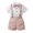 Pink, variant on Grblisyd Boys Pants Sets Short Sleeve Shirt   Shorts   Bow Tie   Suspenders Kids Gentleman Outfits