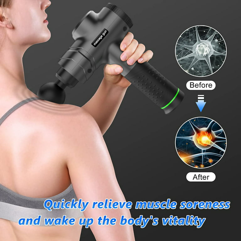 Massage Gun Deep Tissue,Percussion Back Neck Head Handheld Massager Gun for  Athletes,Muscle Massage Gun for Pain Relief with 30 Speeds 