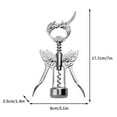 thumbnail image 3 of Vxdvou Heavy-duty Winged Corkscrew Wine Bottle Opener, Built-in Bottle Opener & Cork Remover, Kitchen Tool for Home Bar & Wine Lovers, Must-have for Dinner Parties & Gatherings, 3 of 4
