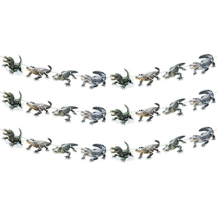 Alligator Party Decorations Crocodile Birthday Banner Alligator Themed Garland Reptile Themed Hanging Decors for Boy Man Green Swamp Jungle Safari Reptile Birthday Party Baby Shower Supplies