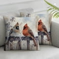 thumbnail image 2 of Nawypu  Cardinalis Red Birds Decorative Throw Pillow Covers 2PCS, Christmas Decorations Northern Cardinal Xmas Farmhouse Cushion Case Winter Holiday Home Decor Pillowcase for Sofa, 2 of 6