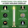 thumbnail image 3 of Tupkee Flickering LED Window Candles Set of 2 Battery-Operated Flameless Christmas Candles with Flickering Flame & Timer for Holiday Window & Home Decoration, 3 of 7