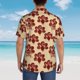 thumbnail image 4 of Balery Thanksgiving Sketch Turkey Camisas hawaianas de manga corta para hombre, camisas playeras de corte holgado, camisas de vacaciones con botones,XX-Large, 4 of 7