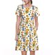 thumbnail image 1 of Balery Harvest Scarecrow Pattern Vestidos sueltos de manga corta para mujer, vestidos de verano 2025, vestidos casuales de corte A con vuelo., 1 of 6