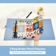 thumbnail image 3 of FORMRS 2 Pack Pencil Pouch for 3 Ring Binder with Clear Window Zipper Case, Floral Patterns, 3 of 6
