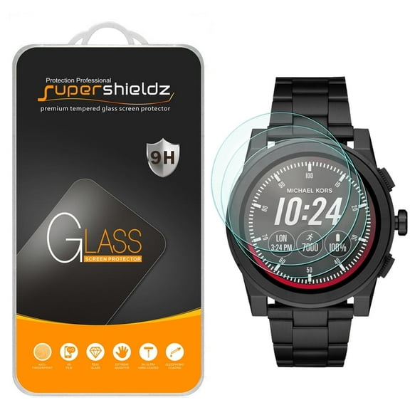 [3-Pack] Supershieldz for Michael Kors Access Grayson Smartwatch (Gen 2) Tempered Glass Screen Protector, Anti-Scratch, Anti-Fingerprint, Bubble Free
