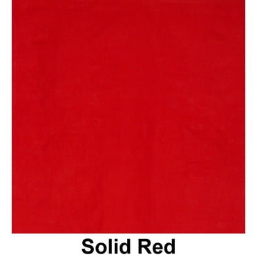 Solid Red Print Designs Cotton Bandana (22 inches x 22 inches)