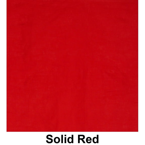Solid Red Print Designs Cotton Bandana (22 inches x 22 inches)