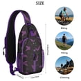 thumbnail image 5 of Sling Backpack,Halloween Bat Camouflage Pattern Crossbody Bag with Water Bottle Holder,Waterproof Sling Bag for Men/Women with Chest Phone Holder for Hiking,Travel, 5 of 6