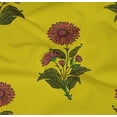 thumbnail image 4 of oneOone Cotton Poplin Twill Medium Yellow Fabric Floral Block Sewing Craft Projects Fabric Prints By Yard 56 Inch Wide, 4 of 4