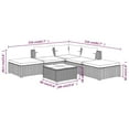 thumbnail image 4 of vidaXL 6 Piece Garden Lounge Set with Cushions Poly Rattan Brown, 4 of 4