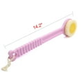 14.2 Pink Long Handle Bath Brush for Shower The Back Body Deep Clean
