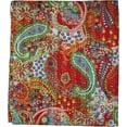 thumbnail image 2 of Trademoon Indian Handmade Paisley Print Cotton Kantha Quilt ,Bedsheet,Bedspread,Throw BlanketSize ( Double 90" x 108" ), 2 of 5