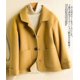 thumbnail image 2 of Chaqueta recortada de lana para mujer, abrigo largo corto de Cachemira, abrigo de lana Popular delgado, prendas de vestir de otoño, 2 of 5