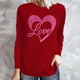 thumbnail image 1 of BVOFAR Chemises à Manches Longues pour Femmes, Imprimé Patte de Chien Cœur d'Amour Mignon, Blouses Décontractées Col Rond 2025, 1 of 4