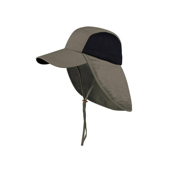 TASLON SUN HAT UV CAP W/FLAP, Olive