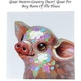 thumbnail image 3 of Urbalabs Farmhouse Pigs Pig Gifts For Pig Lovers Wall Canvas Wall Art 16 x 16 Print Abstract Animal Art Textured Paint Canvas Paintings Pop Art Pig Decor Prints Modern Wall Decor (16x16), 3 of 7