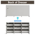 thumbnail image 3 of Vabches Dresser for Bedroom 9 Drawer Wide Dresser with Charging Station,Woodgrain White, 3 of 9