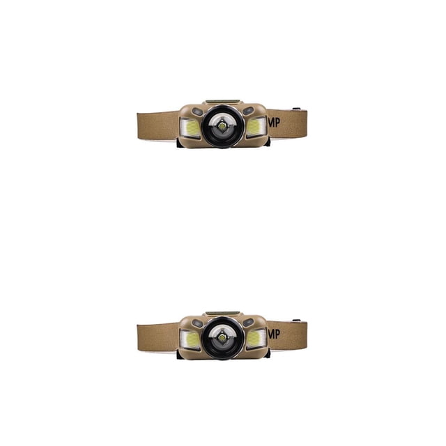 Matsuzay Linterna frontal recargable IPX4, linterna frontal resistente al agua, lámpara de trabajo para acampar al aire libre de noche, Marrón ampliable 2piezas
