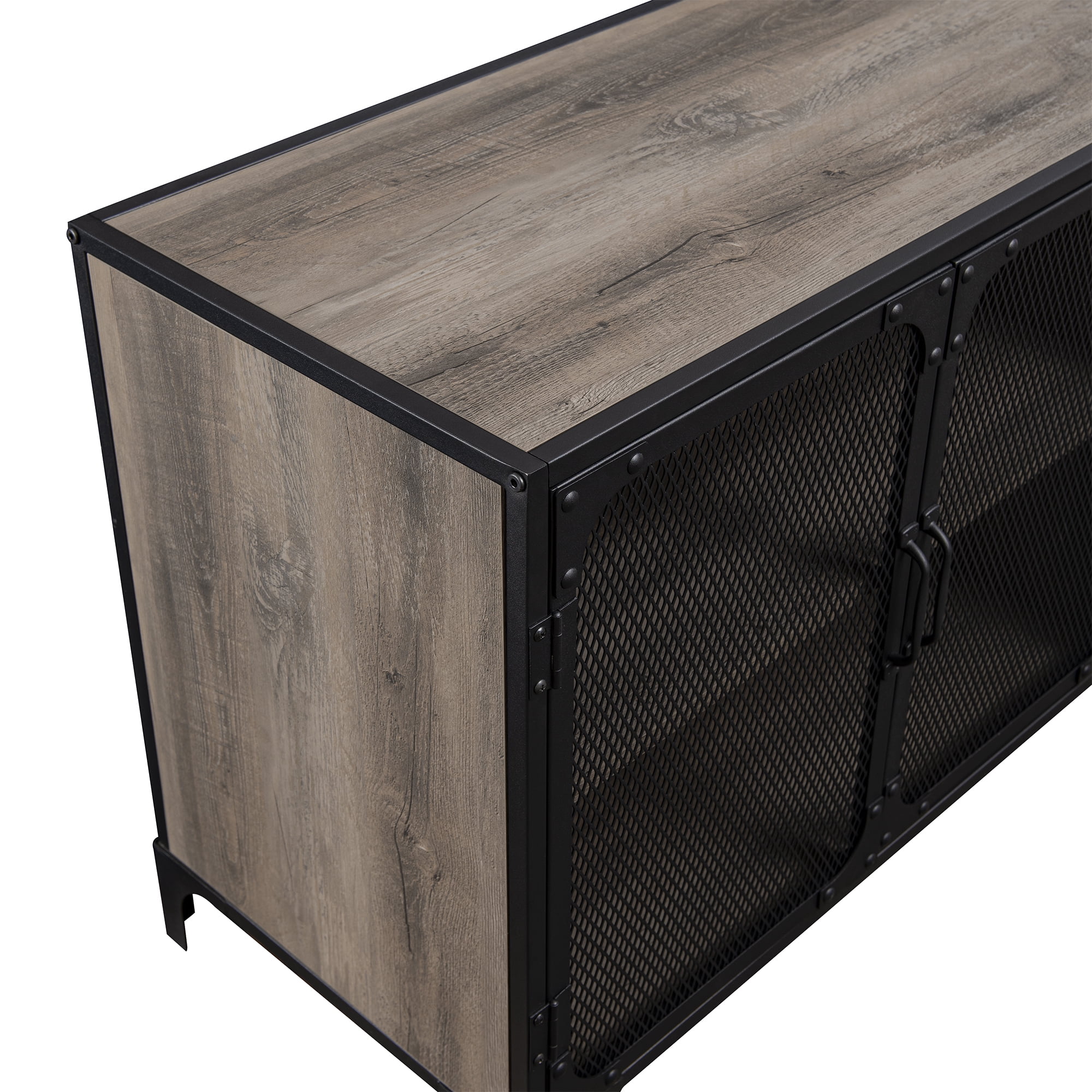 Manor Park Industrial TV Stand for TVs up to 58", Grey Wash