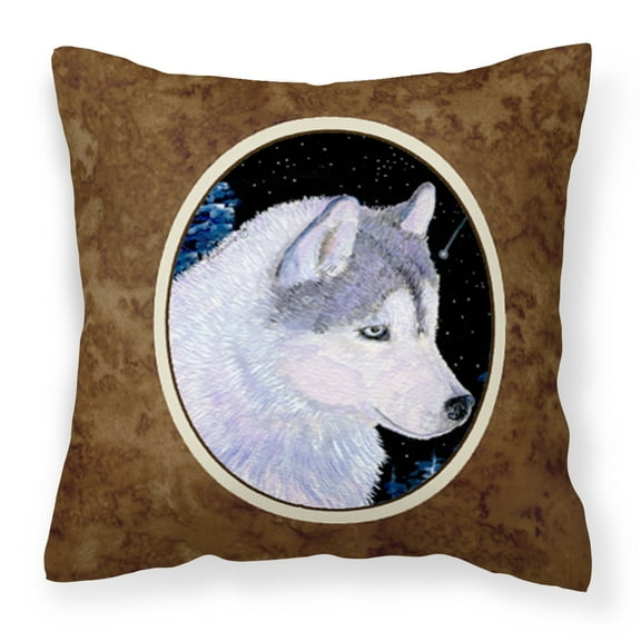 Carolines Treasures SS8617PW1414 Siberian Husky Fabric Decorative Pillow, 14Hx14W, multicolor