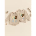 thumbnail image 3 of WIFORNT Baby Boy Romper Long Sleeve Round Neck Letter Embroidery Bodysuit Newborn Fall Playsuit, 3 of 9