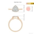 thumbnail image 4 of ANGARA Natural Trillion Composite Diamond Halo Ring in 14K Rose Gold for Women (Size-3.3mm| Color-G| Clarity-VS2) | April Birthstone, Anniversary, Jewelry Gift for Women | Natural Diamond Ring, 4 of 9