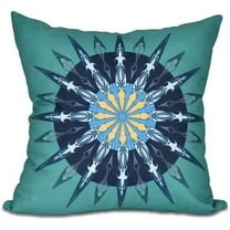Simply Daisy 16" x 16" Sea Wheel Geometric Print Outdoor Pillow