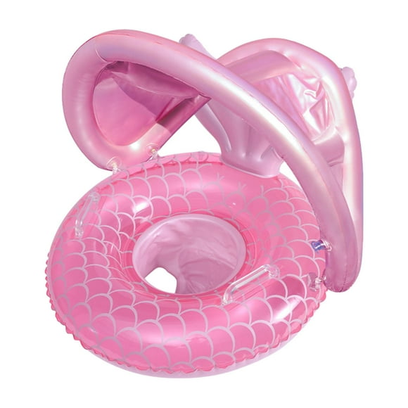 Flotador para bebés Strade Fareast Limited Nadar con dosel para niños pequeños de 6 a 36 meses Rosa