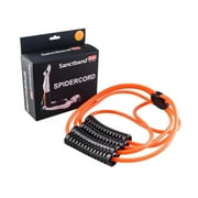 (Product of Malaysia) Level 1 Light Weight Sanctband Active Spider Cord Core Cross Workout Pilates Reformer Exercise Resistance Cords Loop Tube Bands (Amber)
