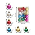thumbnail image 3 of 12Pcs 1.2in Colored Christmas Ball, Xmas Tree Ornaments Balls, Christmas Tree Pendant Set, Exquisite Colorful Ball Decoration Pendant for Holiday Party Decor, 3 of 6
