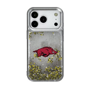Arkansas Razorbacks Linen Logo iPhone Glitter Case