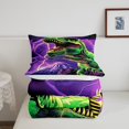 thumbnail image 5 of Dinosaur Comforter Set 3D Jungle Animal Twin Bedding Sets,Green Dino Quilt Volcanic Lightning Duvet Insert,Prehistoric Reptile Dinosaurios Room Decor, 5 of 6